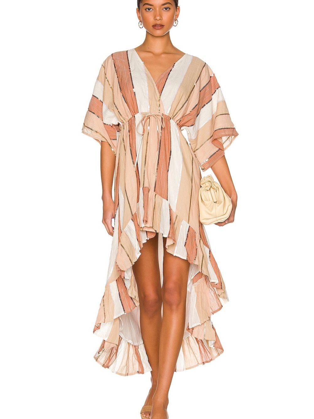Sundress the label deva hi-lo stripe short sleeve dress